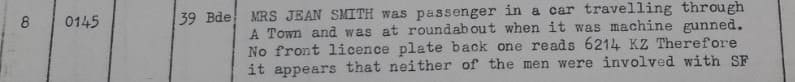 Machine-gunned - report by British Army