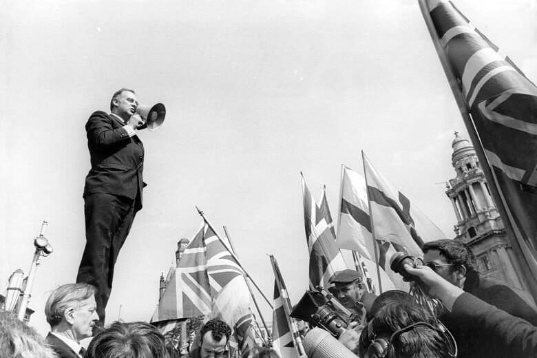 William Craig speaking at a demonstration