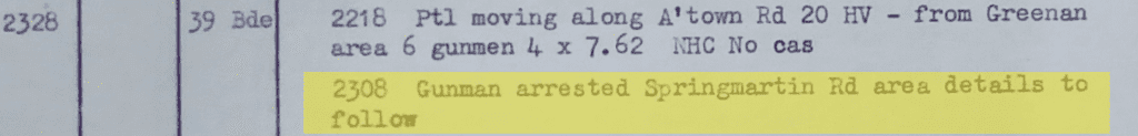 Casual Collusion - Loyalist Gunman Arrested in Springmartin